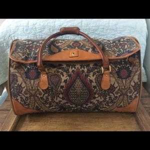 Vintage Hartmann flame tapestry duffel bag
